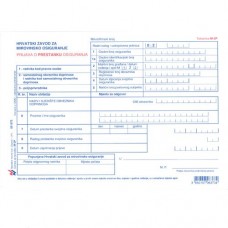 TISKANICA M-2 P prijava o prestanku osiguranja, 3 lista, 21x14.8cm